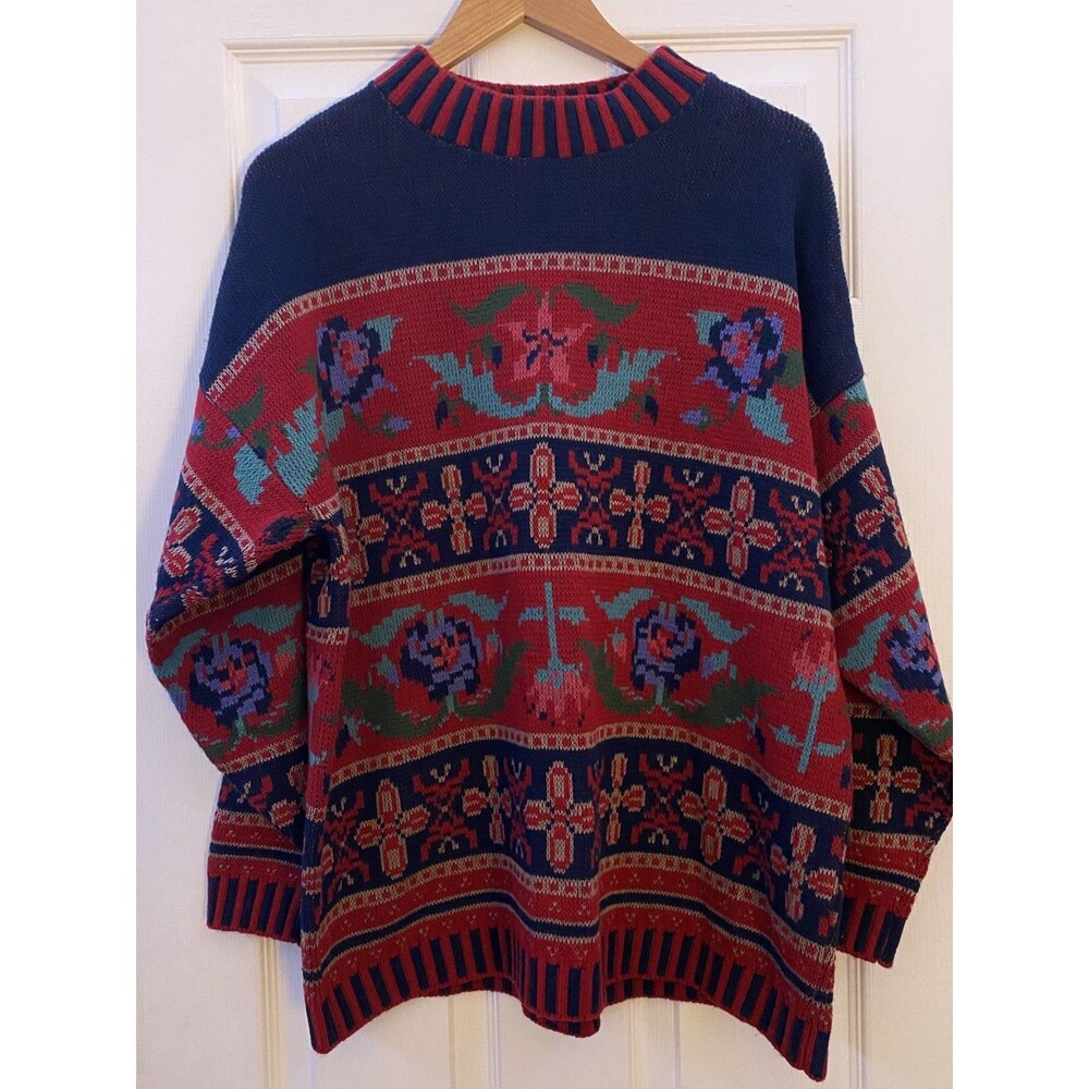 VTG Southern Lady Christmas cottage core sweater made in USA size Large NWOT
